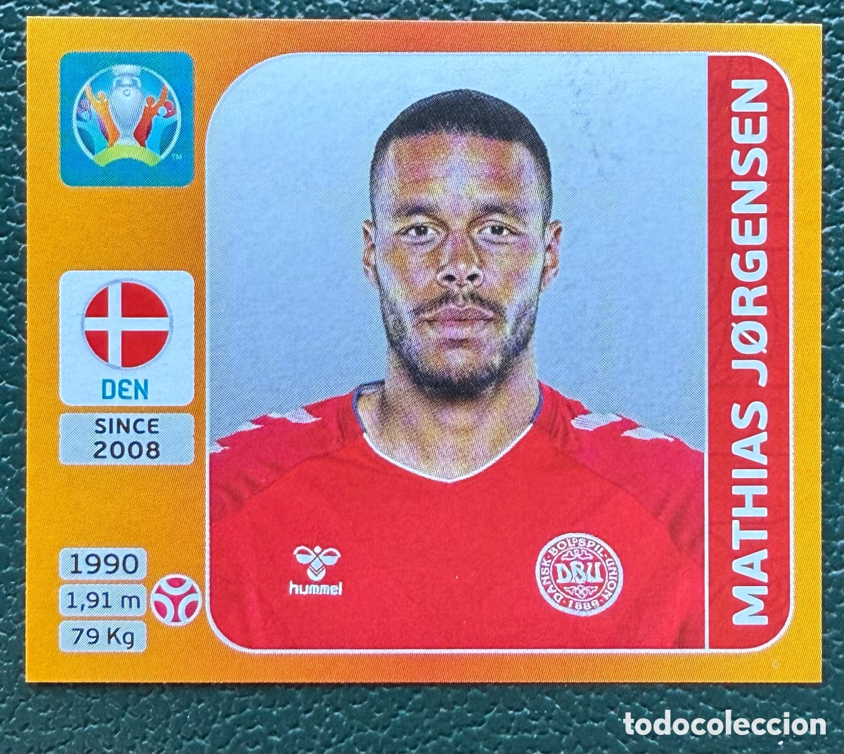 Fu&szlig;ball-Sticker: 160 MATHIAS JORGENSEN DINAMARCA CROMO ALBUM UEFA EURO 2020 TOURNAMENT EDITION PANINI
