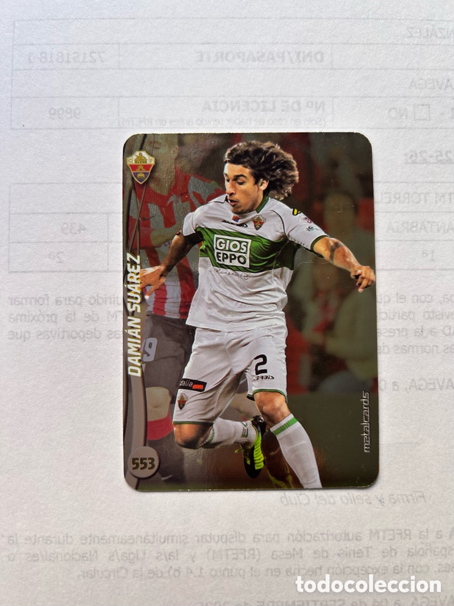 Cartes &agrave; collectionner de Football: CROMO PUNTAS REDONDAS DAMI&Aacute;N SU&Aacute;REZ ELCHE 553 Fichas de la liga 2015