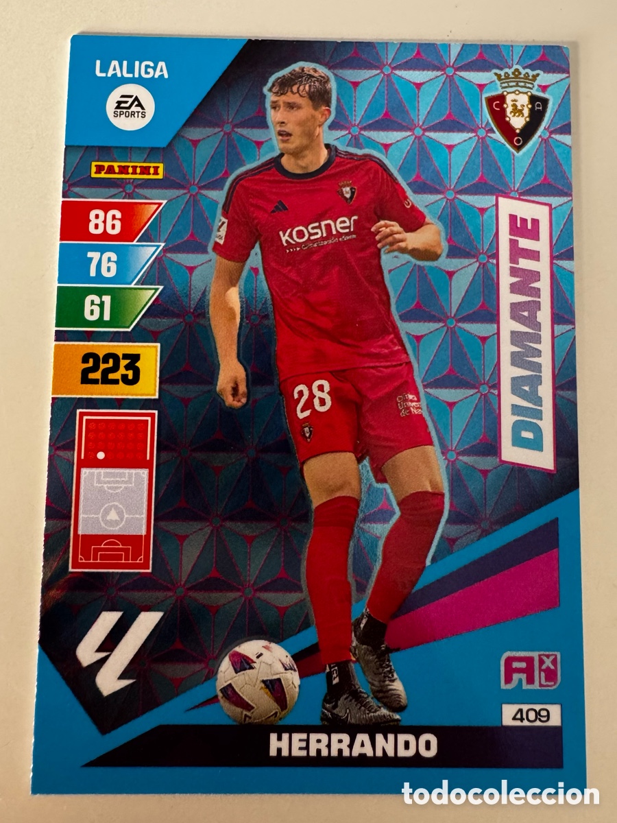 Figurine di Calcio: ADRENALYN XL 2023-2024 23-24 &ndash; DIAMANTE N&ordm; 409 HERRANDO OSASUNA