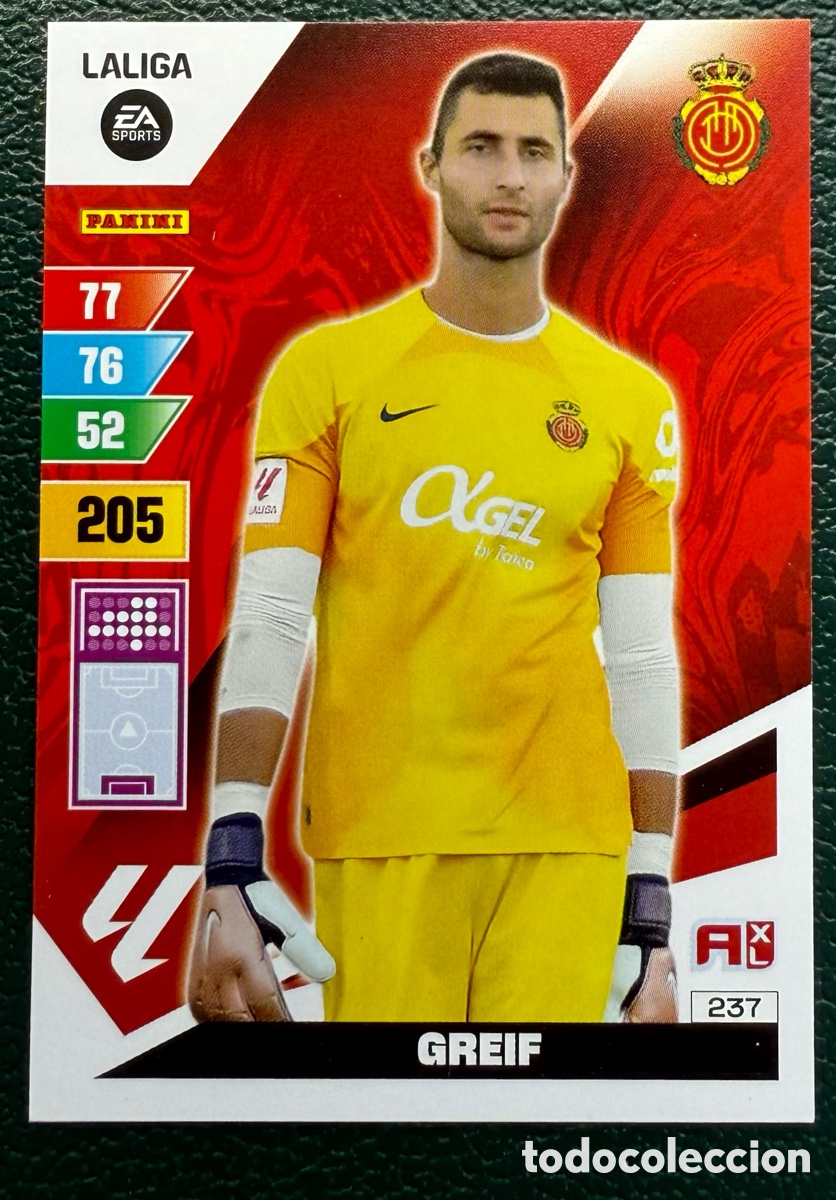 Fu&szlig;ball-Sticker: 237 GREIF RCD MALLORCA FICHAS ALBUM ADRENALYN XL 2023 2024 23 24