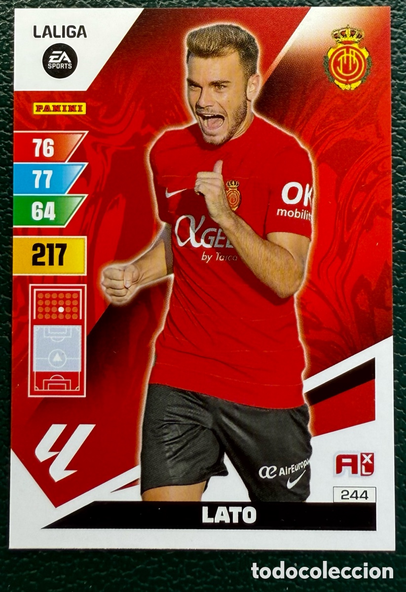 Fu&szlig;ball-Sticker: 244 LATO RCD MALLORCA FICHAS ALBUM ADRENALYN XL 2023 2024 23 24