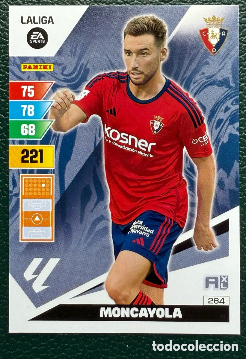 Cromos de F&uacute;tbol: 264 MONCAYOLA OSASUNA FICHAS ALBUM ADRENALYN XL 2023 2024 23 24