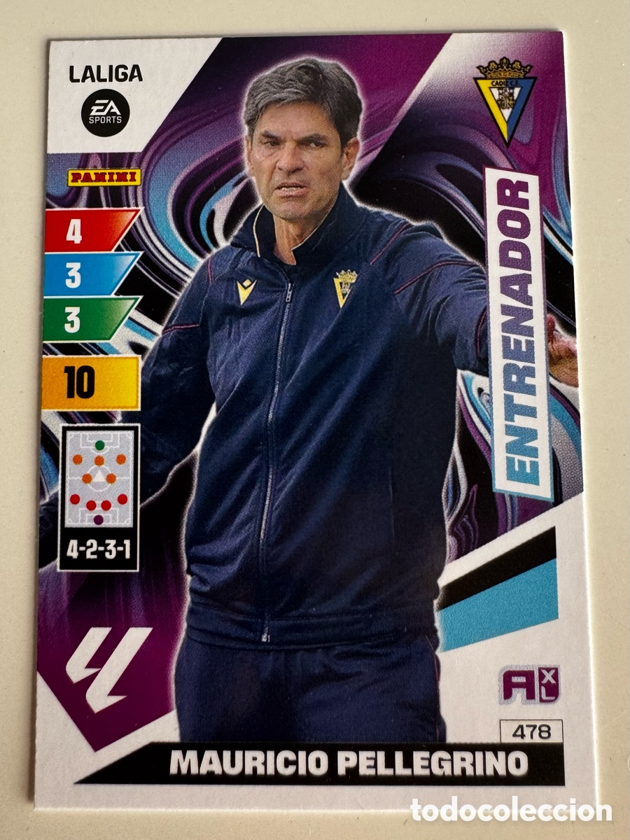 Cromos de Futebol: ADRENALYN XL 2023-2024 23-24 &ndash; ENTRENADOR N&ordm; 478 MAURICIO PELLEGRINO C&Aacute;DIZ