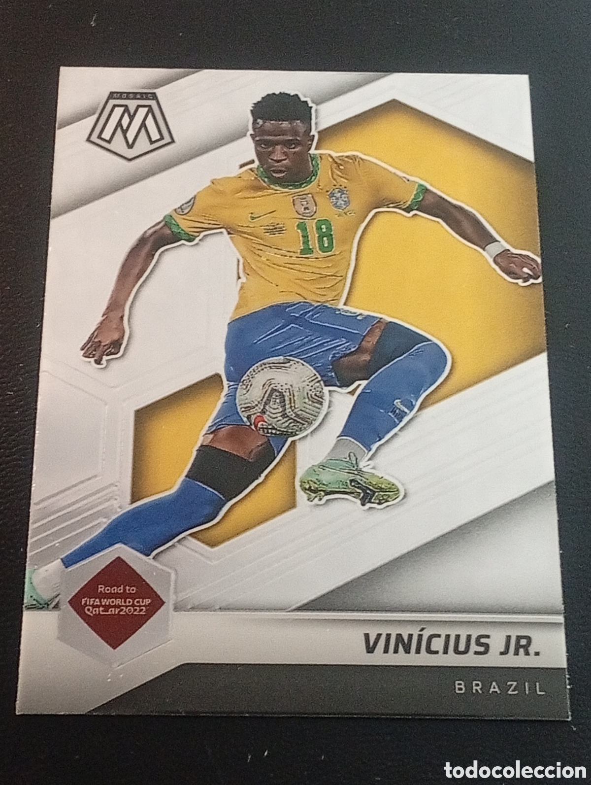 Figurine di Calcio: 163 VINI JR BRASIL ROAD TO QATAR MOSAIC 2022 CROMOS PANINI ADRENALYN TOPPS REAL MADRID VINICIUS CARD