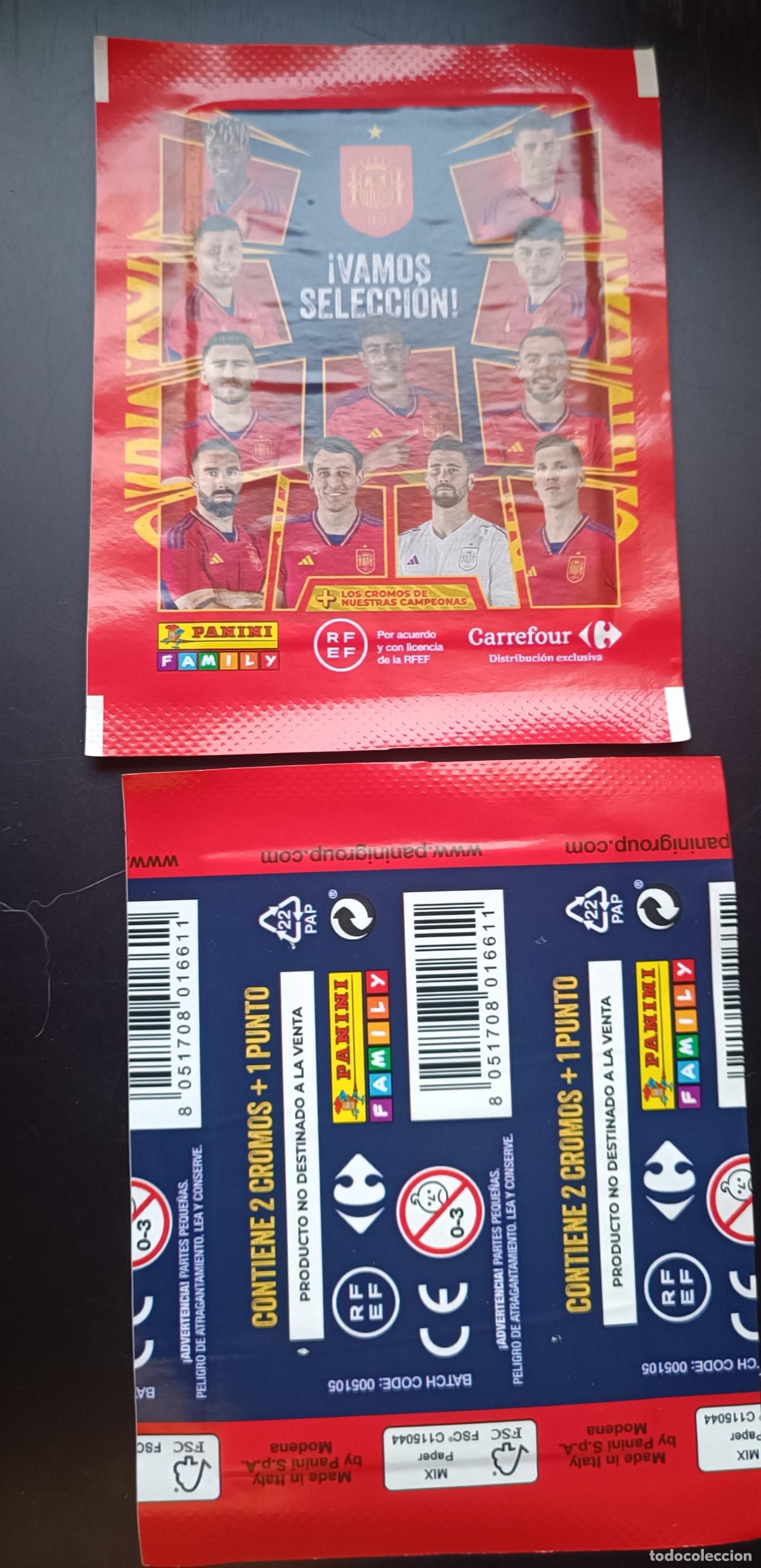 Cromos de F&uacute;tbol: 60 sobres vamos seleccion carrefour sin abrir - Y CAJA vacia de la foto.