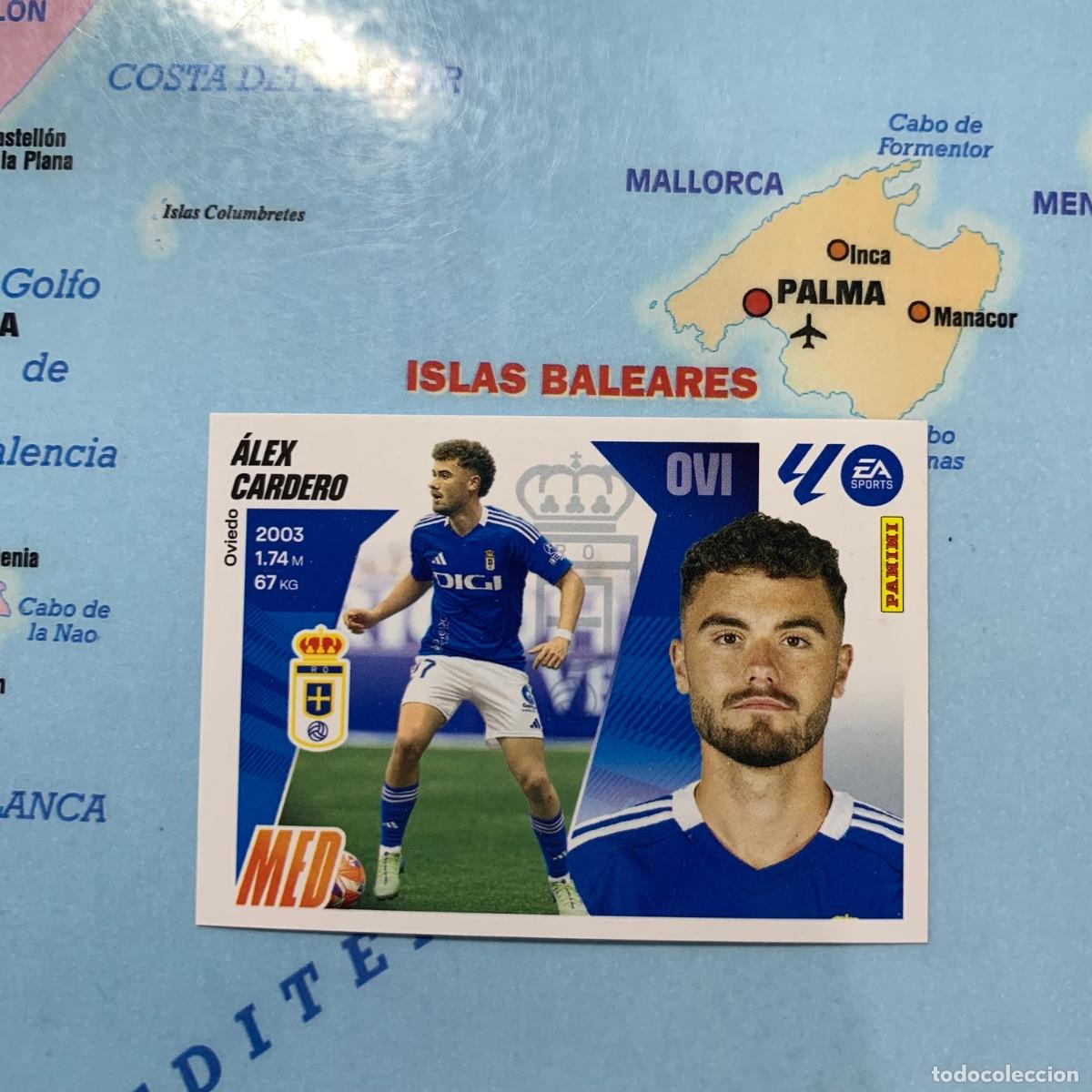 Cromos de f&uacute;tbol: Alex Cardero n&uacute;mero 16A del Oviedo cromo liga este 25-26 2025-2026