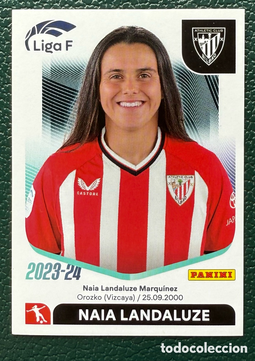 Fu&szlig;ball-Sticker: 6 NAIA LANDALUZE ATHLETIC DE BILBAO CROMOS ALBUM LIGA FEMENINA LIGA F 2023 2024 PANINI