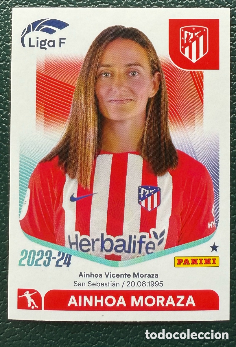 Fu&szlig;ball-Sticker: 29 AINHOA MORAZA ATLETICO DE MADRID CROMOS ALBUM LIGA FEMENINA LIGA F 2023 2024 PANINI