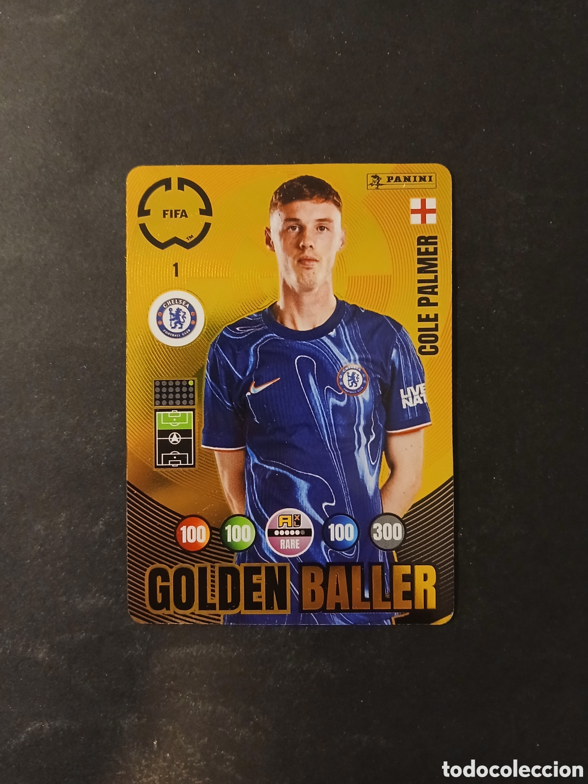 Fu&szlig;ball-Sticker: COLE PALMER CHELSEA GOLDEN BALLER 1 FIFA ADRENALYN CLUB WORLD CUP 2025 25 PANINI