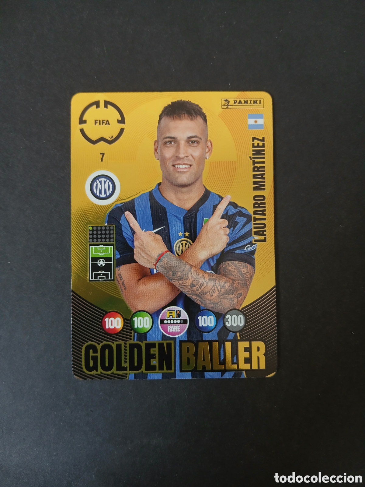 Fu&szlig;ball-Sticker: LAUTARO MARTINEZ 7 GOLDEN BALLER FIFA ADRENALYN CLUB WORLD CUP 2025 25 PANINI