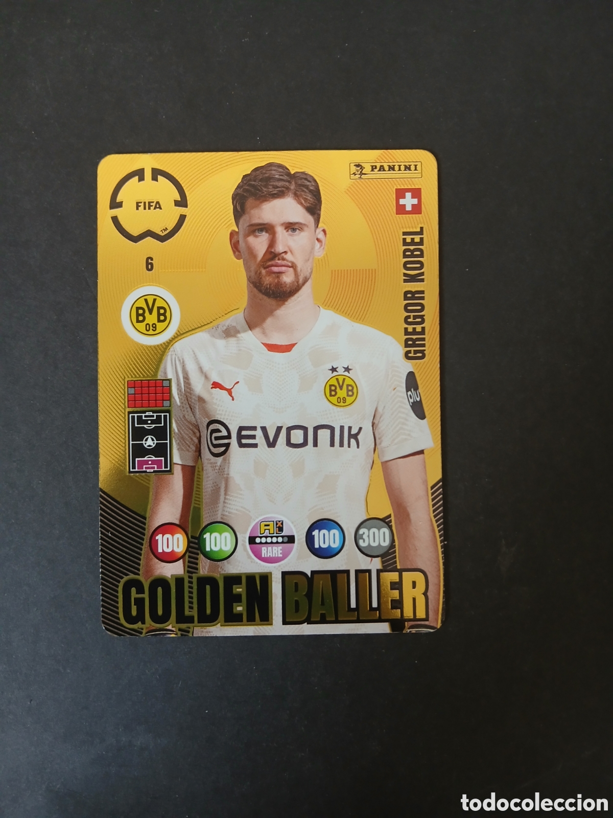 Fu&szlig;ball-Sticker: GREGOR KOBEL 6 GOLDEN BALLER FIFA ADRENALYN CLUB WORLD CUP 2025 25 PANINI