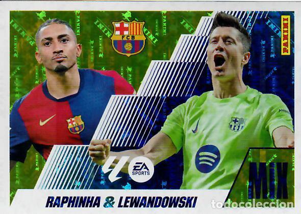 Fu&szlig;ball-Sticker: CROMO PANINI LIGA ESTE 2025-26 (25 - 26) - MIX N&ordm; 21 - RAPHINHA Y LEWANDOWSKI - BARCELONA