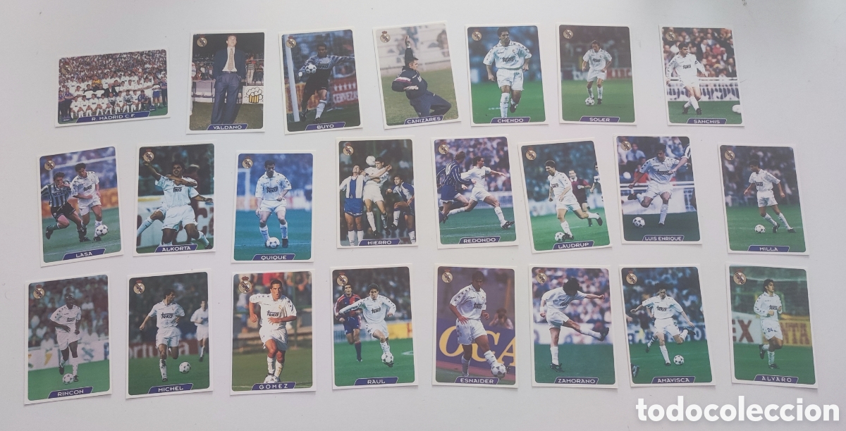 Figurine di Calcio: Lote cromos Mundicromo R. Madrid 95/96