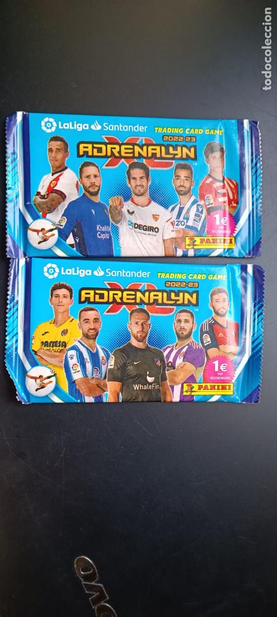 Cromos de F&uacute;tbol: 2 SOBRES ADRENALYN 2022-23 SIN ABRIR DIFERENTES
