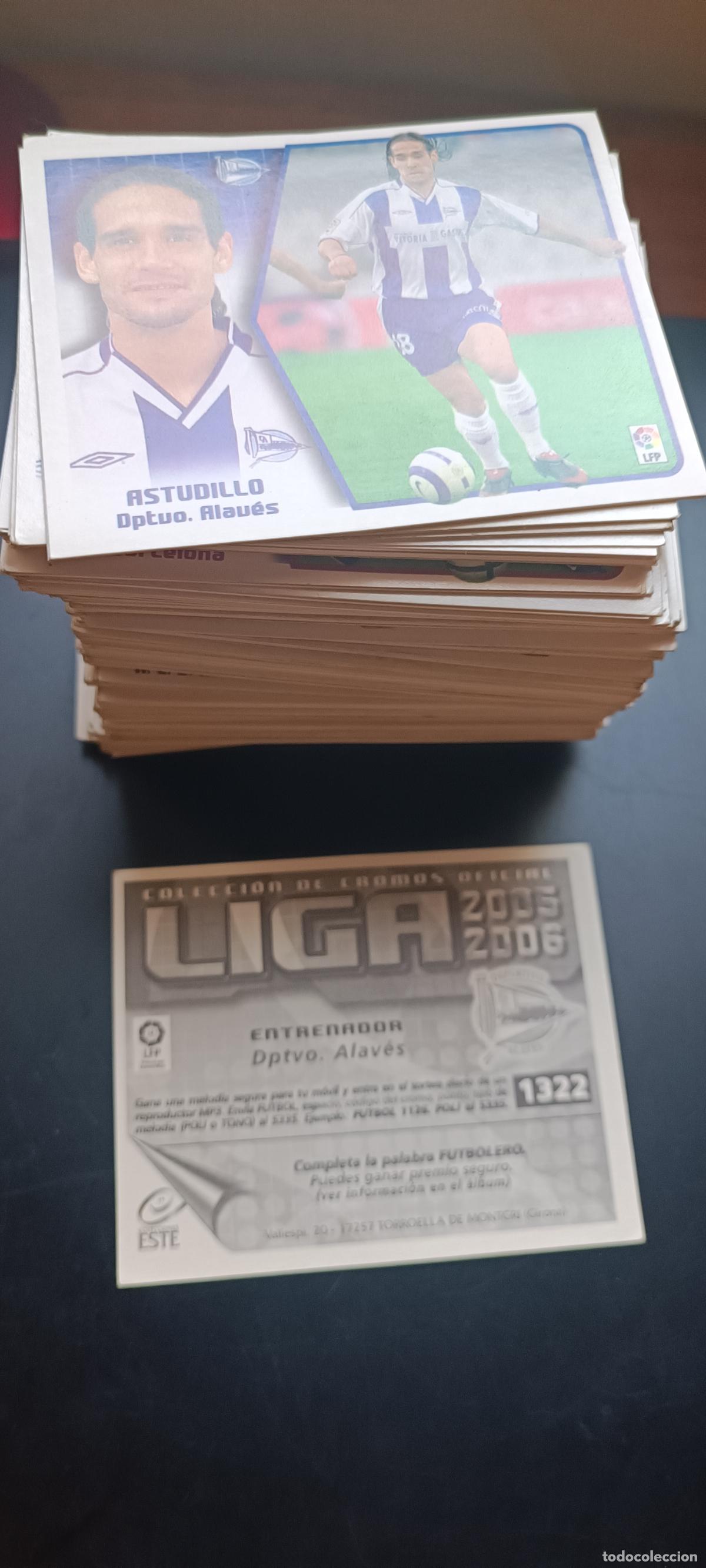Cromos de F&uacute;tbol: 290 CROMOS DIFERENTES EDICIONES ESTE TEMPORADA 2005 - 06 SIN PEGAR - OFERTA