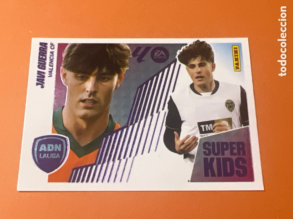 Cartes &agrave; collectionner de Football: C9640. CROMO PANINI LIGA ESTE 2025-26 (25 - 26) - SUPER KIDS N&ordm; 12 - JAVI GUERRA - VALENCIA