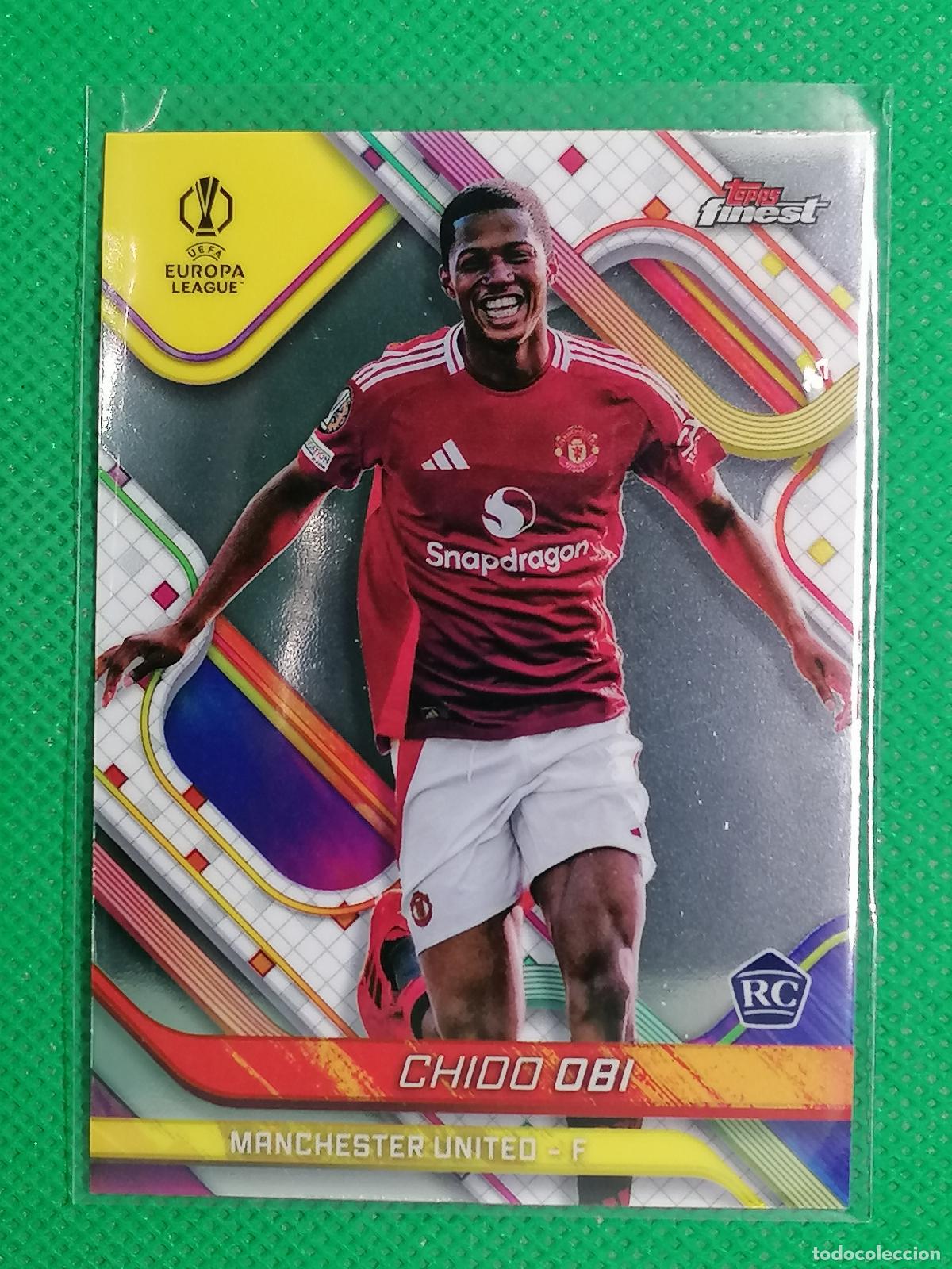 Cromos de f&uacute;tbol: 56 CHIDO OBI MANCHESTER UNITED ROOKIE ⚽ TOPPS CHROME FINEST UCL 2024 2025 24 25 ⚽