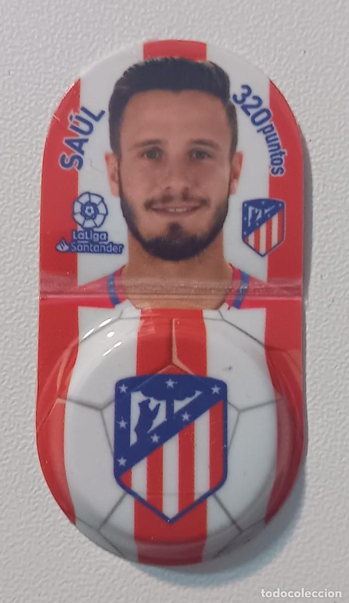 Cromos de Futebol: CROMO GREFULIGA FICHA FUTBOL 2018 2019 ATLETICO DE MADRID SAUL PROMOCION GREFUSA