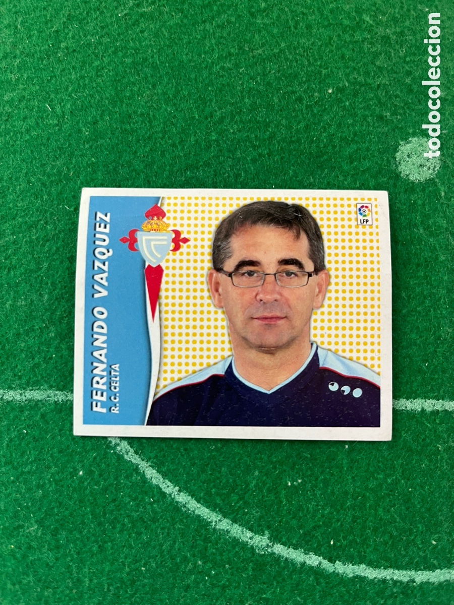 Cromos de F&uacute;tbol: FERNANDO V&Aacute;ZQUEZ CELTA DE VIGO LIGA ESTE 2006 2007 PANINI ENTRENADOR