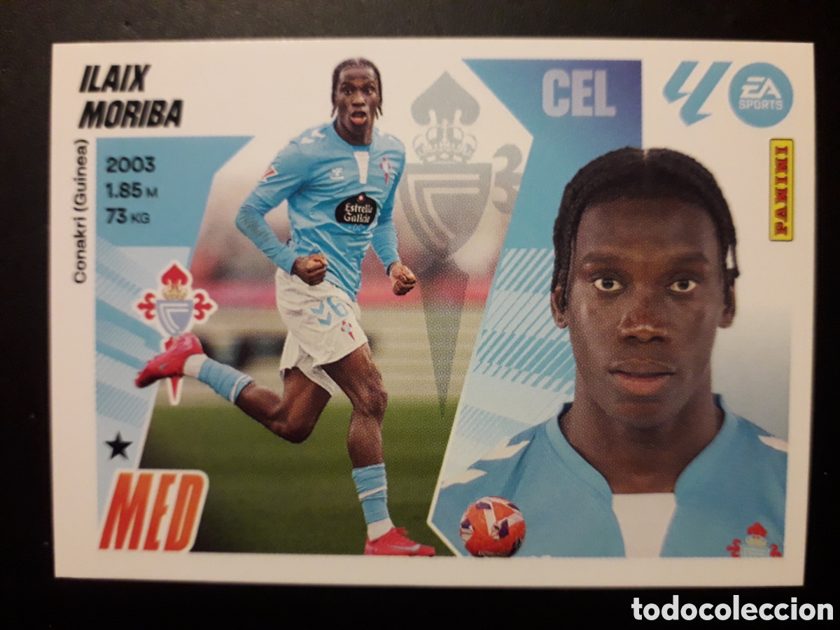 Cromos de F&uacute;tbol: ILAIX MORIBA CELTA DE VIGO N&deg; 12 ED ESTE 2025 2026 25 26 SIN PEGAR PEDIDO M&Iacute;NIMO 3&euro;.