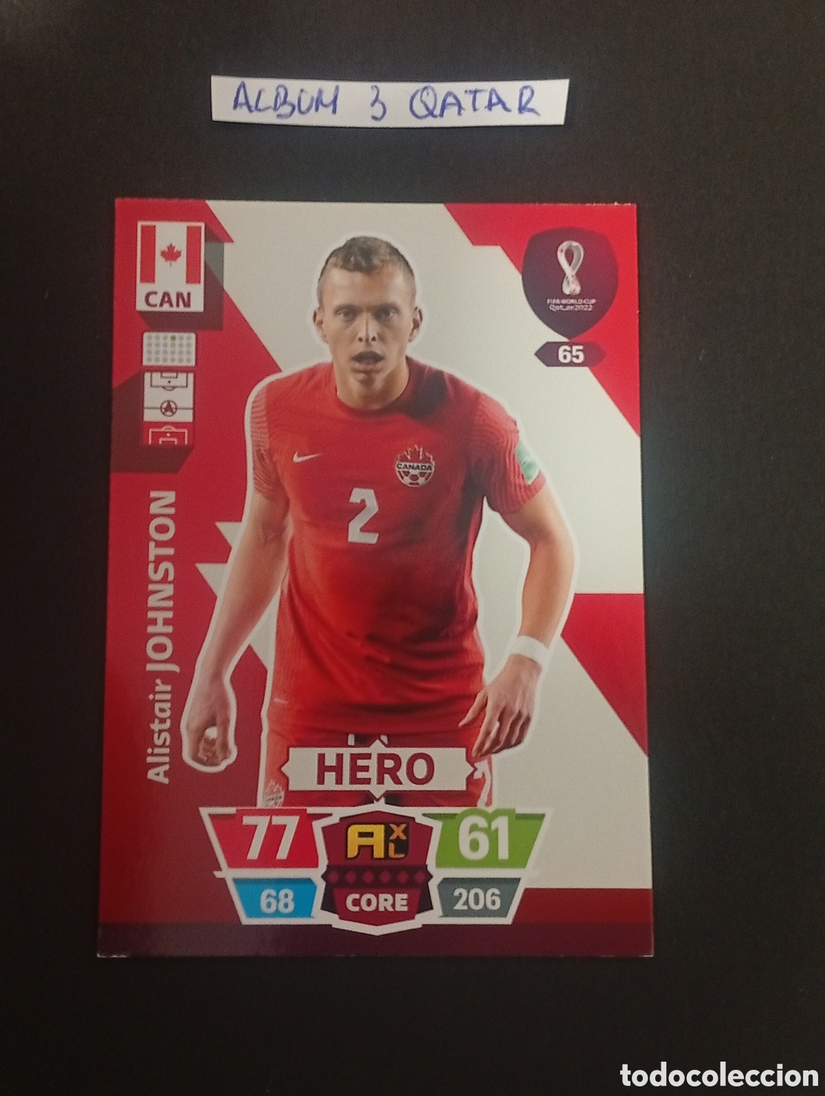 Football Stickers: 65 JOHNStON CANADA ADRENALYN QATAR FIFA 2022 WORLD CUP MUNDIAL CROMOS CARD TOPPS