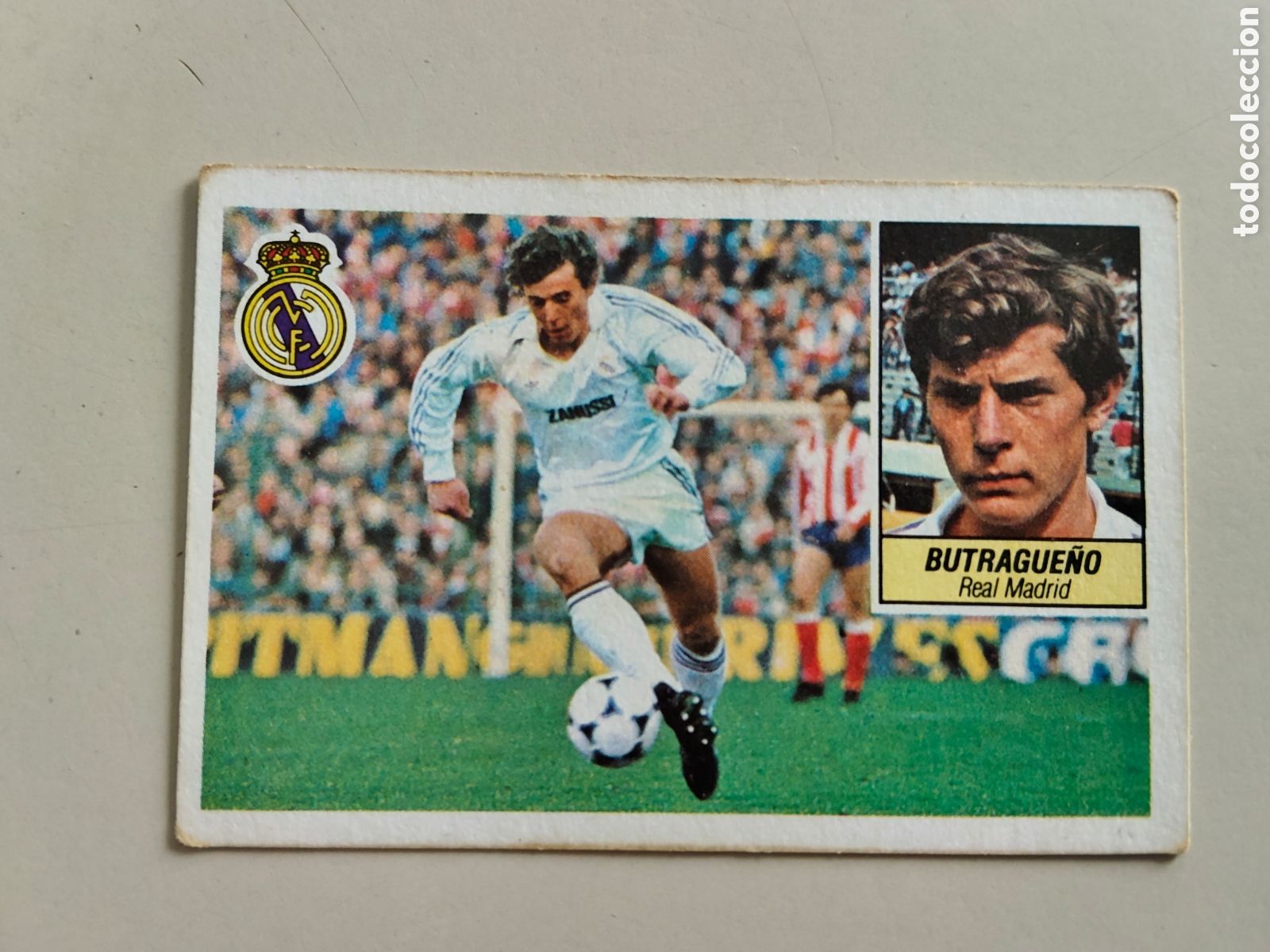 Figurine di Calcio: Ediciones ESTE 1984-85 Butrague&ntilde;o Primer a&ntilde;o cromo Rookie Real Madrid Sin pegar