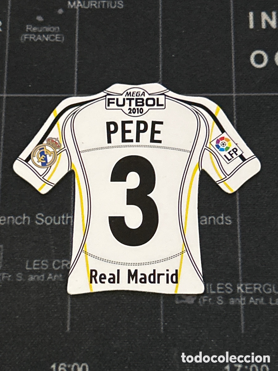 Football Stickers: 3 PEPE (REAL MADRID) IMAN CAMISA CAMISETA MEGA FUTBOL MAGNETS LIGA 2009 2010 09 10