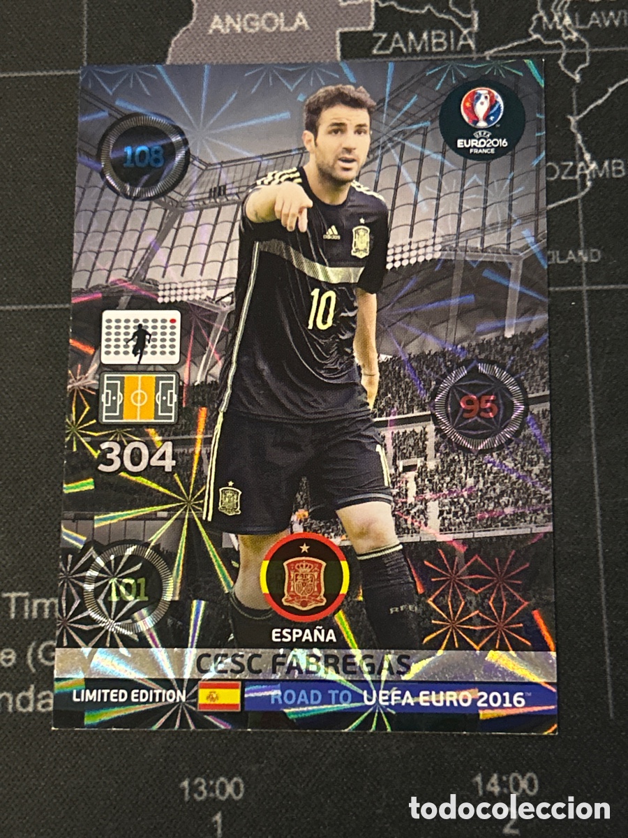 Football Stickers: CESC FABREGAS LIMITED EDITION PANINI ROAD TO ADRENALYN XL EURO EUROCOPA FRANCE FRANCIA 2016 16