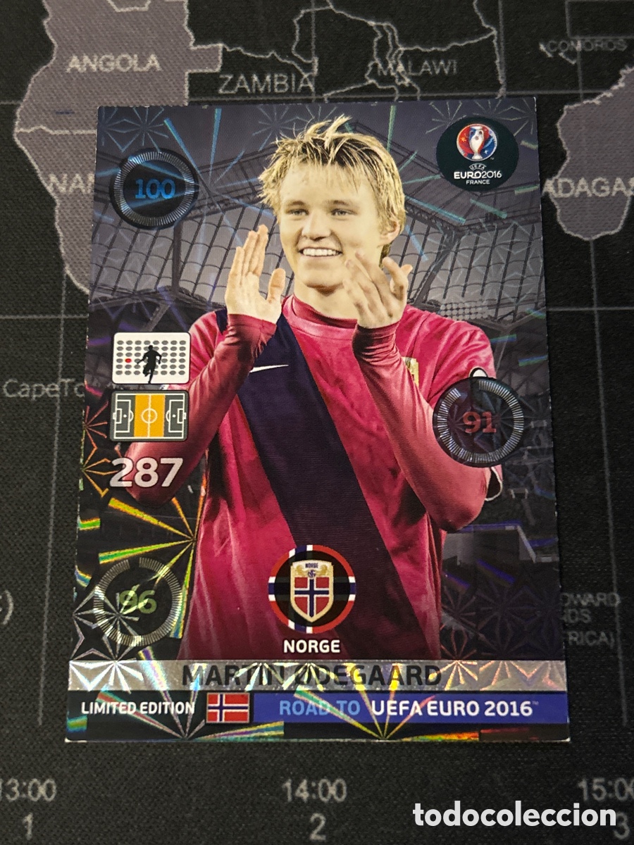 Football Stickers: MARTIN ODEGAARD LIMITED EDITION PANINI ROAD TO ADRENALYN XL EURO EUROCOPA FRANCE FRANCIA 2016 16
