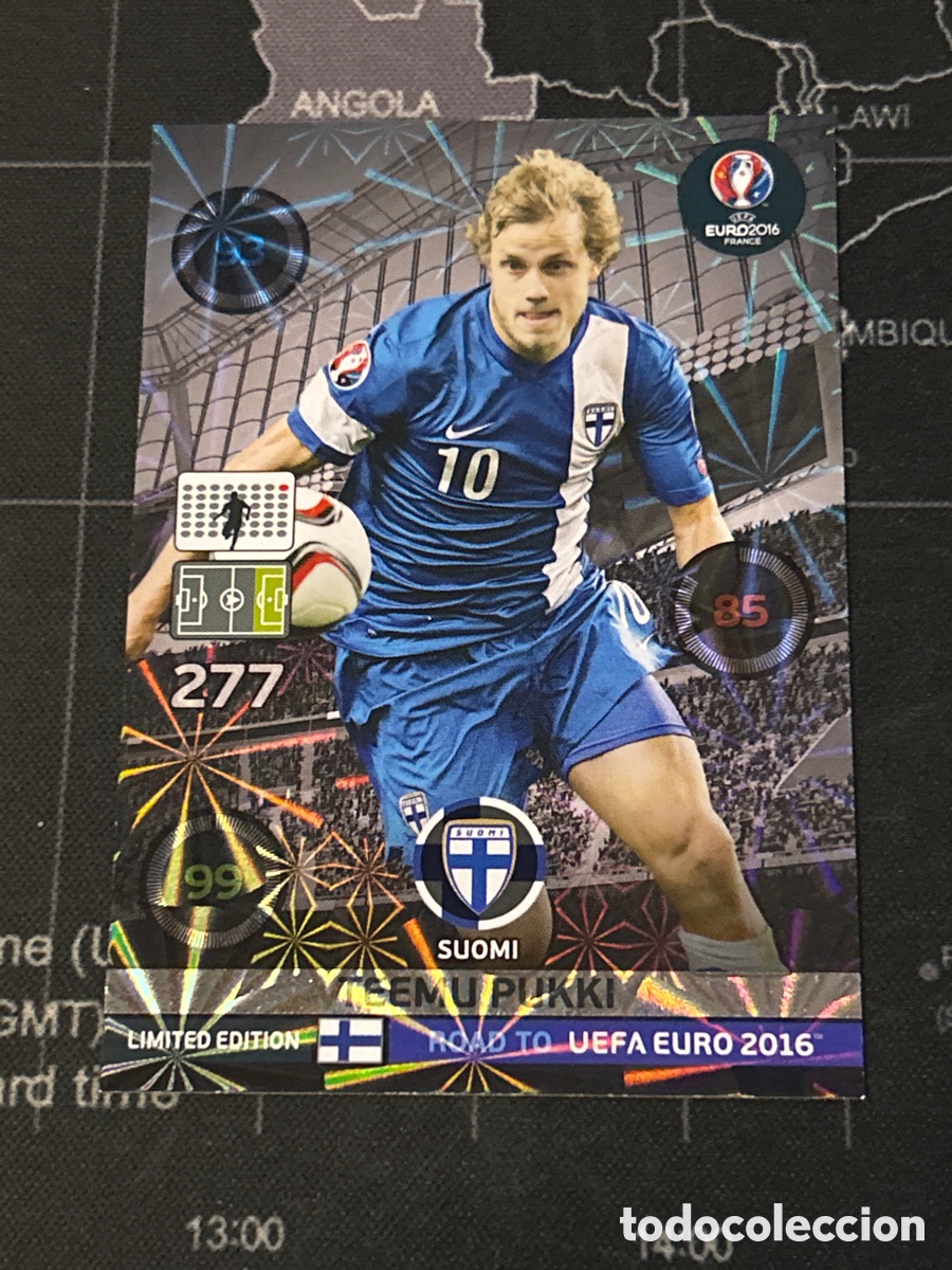 Cromos de f&uacute;tbol: TEEMU PUKKI LIMITED EDITION PANINI ROAD TO ADRENALYN XL EURO EUROCOPA FRANCE FRANCIA 2016 16