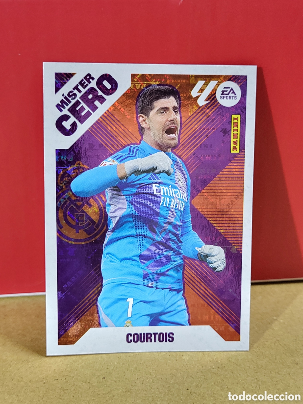 Cromos de F&uacute;tbol: COURTOIS REAL MADRID MISTER CERO N&ordm; 2 LIGA ESTE 25 26 2025 2026 PANINI