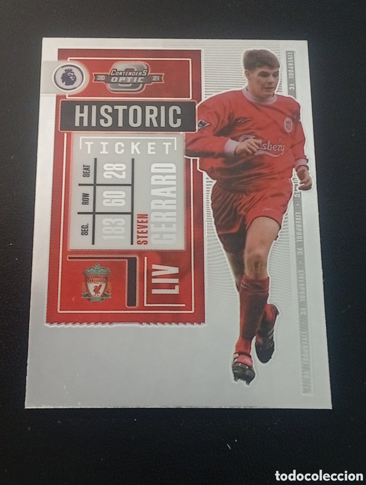 Fu&szlig;ball-Sticker: 4 historic contenders optic STEVEN GERRARD LIVERPOOL PREMIER LEAGUE 2020 2021 21 CROMOS CARDS PANINI