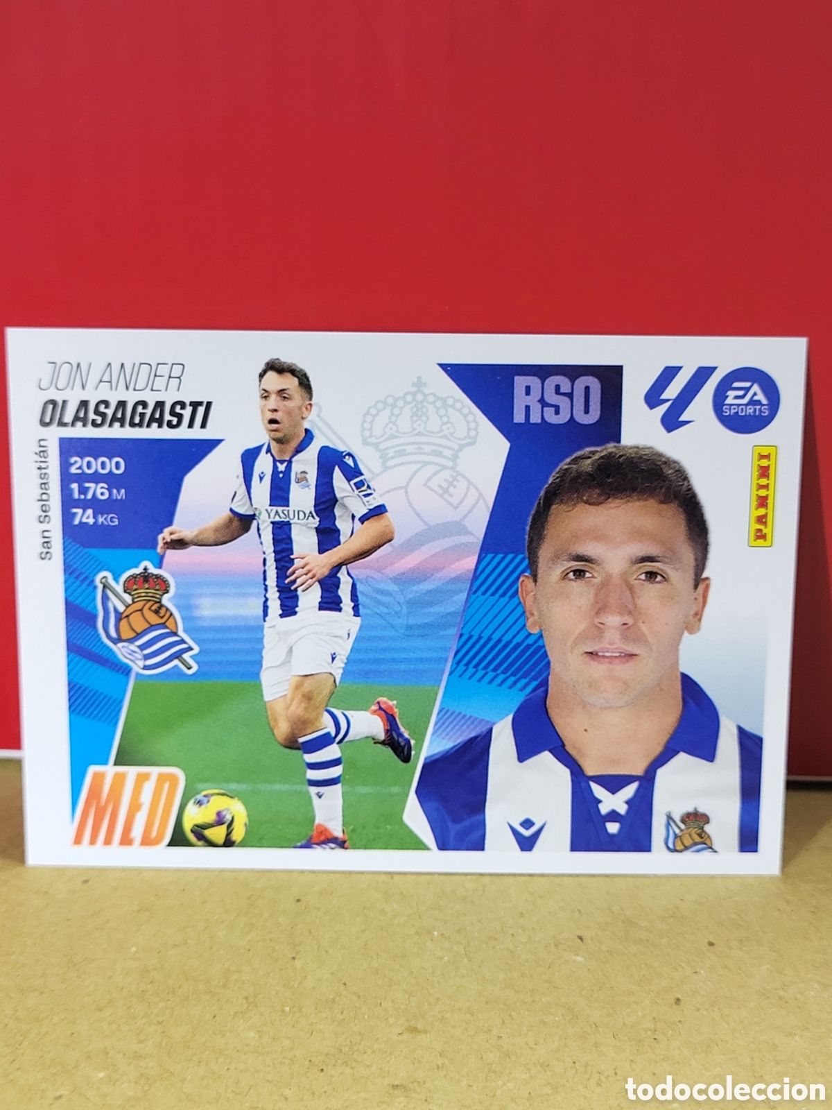 Cromos de F&uacute;tbol: OLASAGASTI REAL SOCIEDAD N&ordm; 14B LIGA ESTE 25 26 2025 2026 PANINI