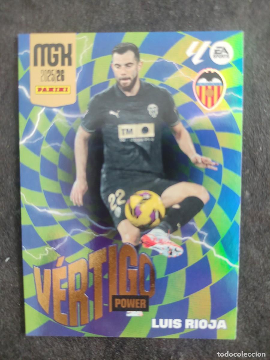 Cromos de F&uacute;tbol: MGK 2025/26. #P385 LUIS RIOJA &rdquo;V&Eacute;RTIGO POWER&rdquo;. VALENCIA C.F.
