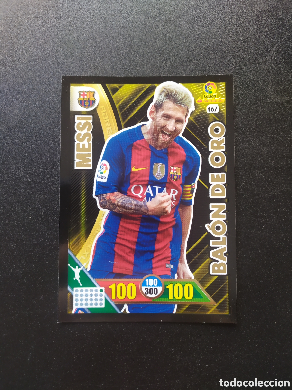 Cromos de Futebol: Adrenalyn 2016 2017 16 17 panini Messi balon de oro n&deg; 467 Barcelona