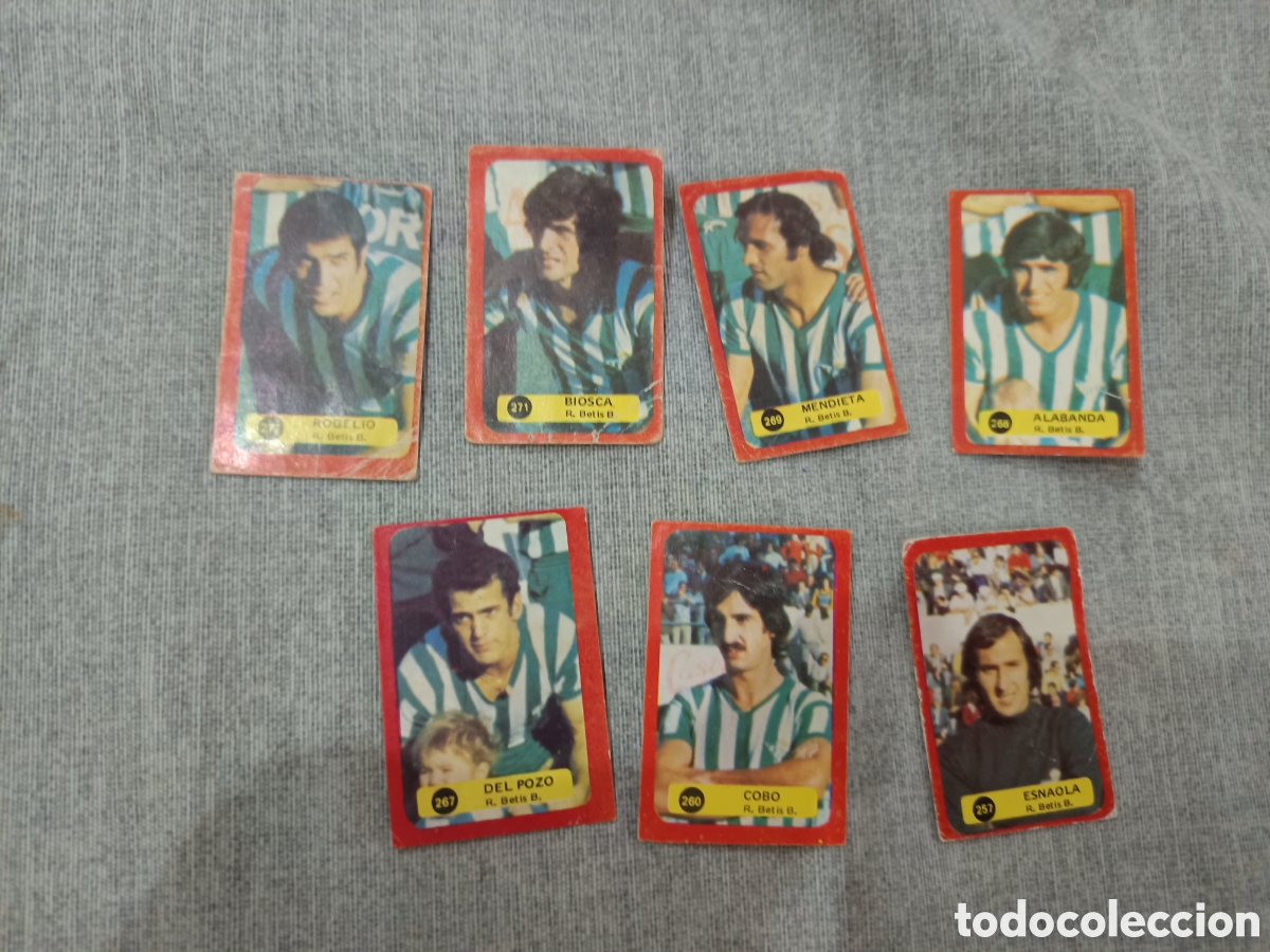 Cromos de F&uacute;tbol: CREACIONES SOLANO- GRAFIMUR 1975 76 ( 75-76 ) (7 CROMOS -REAL BETIS ) DESPEGADOS