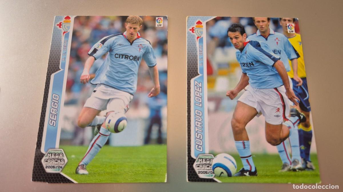 Figurine di Calcio: LOTE MEGACRACKS 2005 2006 FORMADO POR 2 CROMOS CELTA 121 Y 112 CON LETRAS NEGRAS