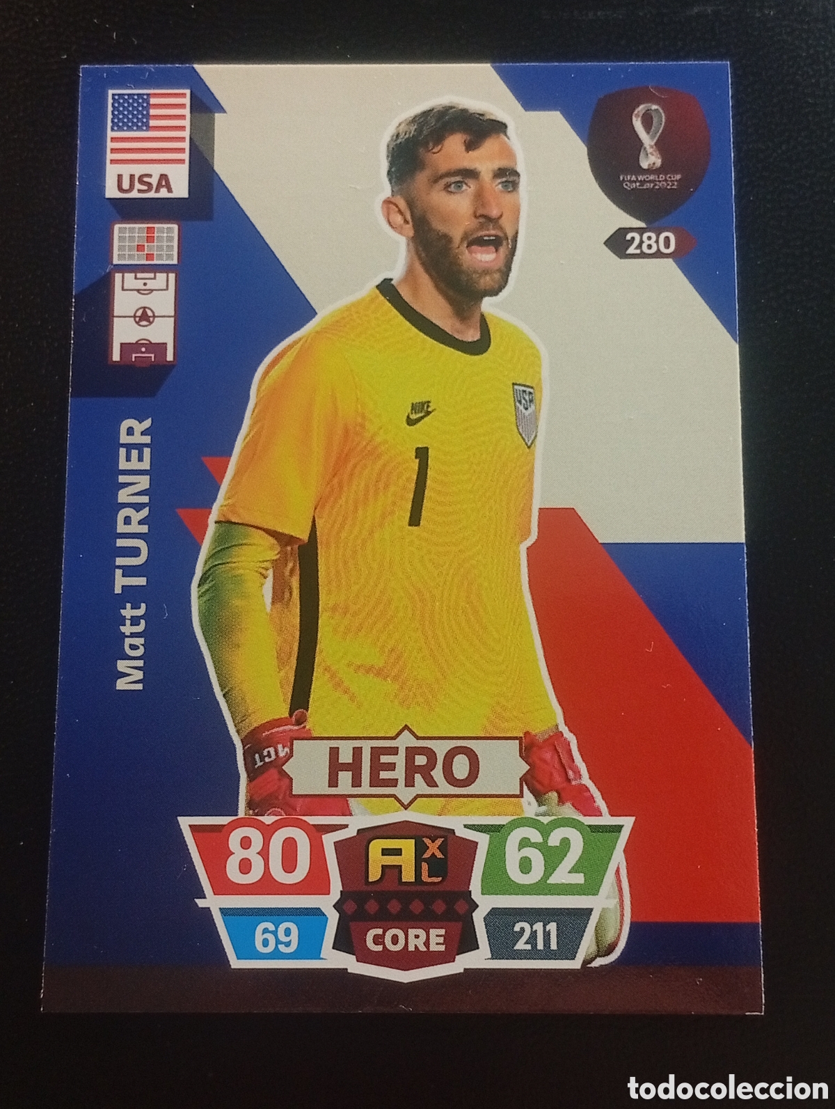 Fu&szlig;ball-Sticker: 280 Matt Turner USA EEUU US PANINI ADRENALYN QATAR FIFA 2022 WORLD CUP MUNDIAL CROMOS UNITED STATES