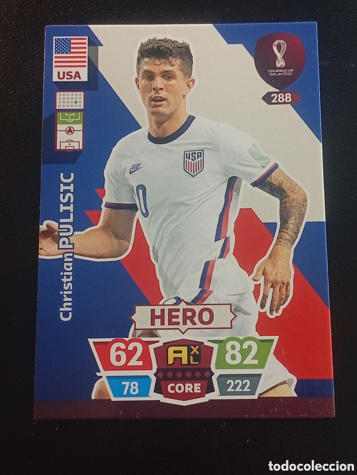 Fu&szlig;ball-Sticker: 288 Christian Pulisic USA EEUU US PANINI ADRENALYN QATAR FIFA 2022 WORLD CUP MUNDIAL CROMOS UNITED