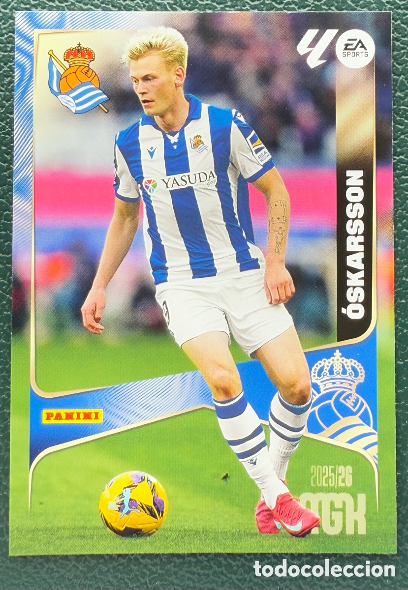 Cromos de F&uacute;tbol: 323 OSKARSSON REAL SOCIEDAD FICHAS ALBUM MEGACRACKS 2025 2026 MGK 25 26