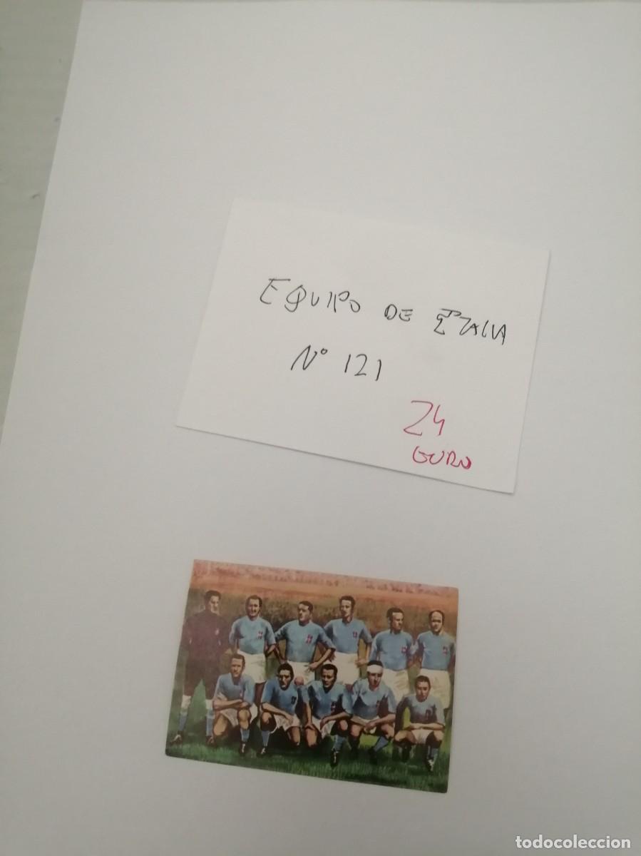 Cromos de F&uacute;tbol: BIMBO. CROMO DE EQUIPO DE ITALIA, CAMPE&Oacute;N MUNDIAL EN 1934 Y 1938 (No. 121, NUNCA PEGADO)