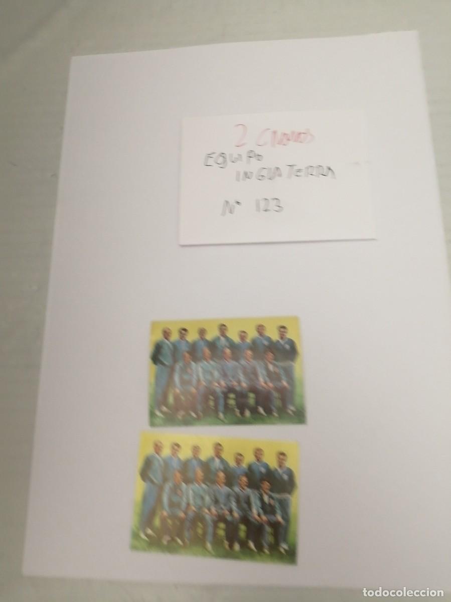 Cromos de F&uacute;tbol: BIMBO. CROMO DE EQUIPO DE INGLATERRA, CAMPE&Oacute;N MUNDIAL EN 1966 (No. 123, NUNCA PEGADO)