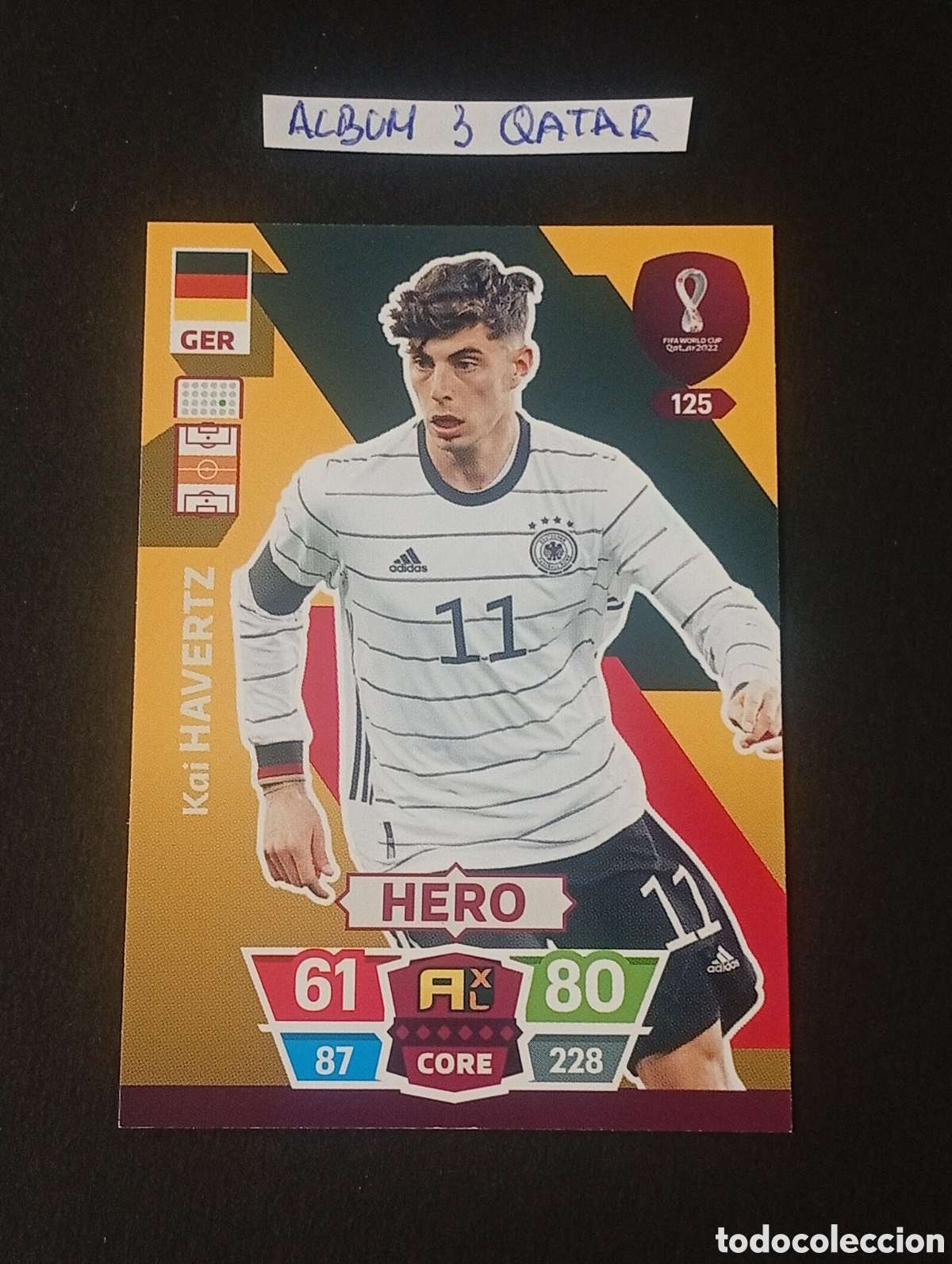 Fu&szlig;ball-Sticker: 125 HAVERTZ GERMANY ADRENALYN QATAR FIFA 2022 WORLD CUP MUNDIAL CROMOS CARD TOPPS ALEMANIA