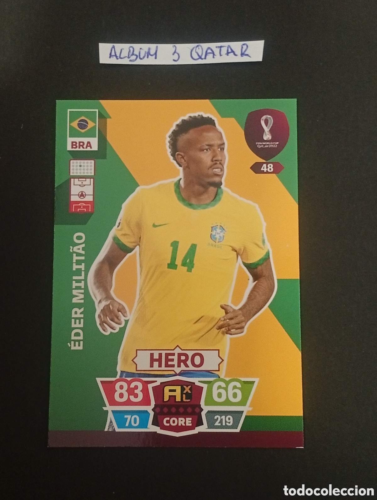 Figurine di Calcio: 48 EDER MILITAO BRASIL BRAZIL ADRENALYN QATAR 2022 WORLD CUP MUNDIAL CROMOS CARD TOPPS