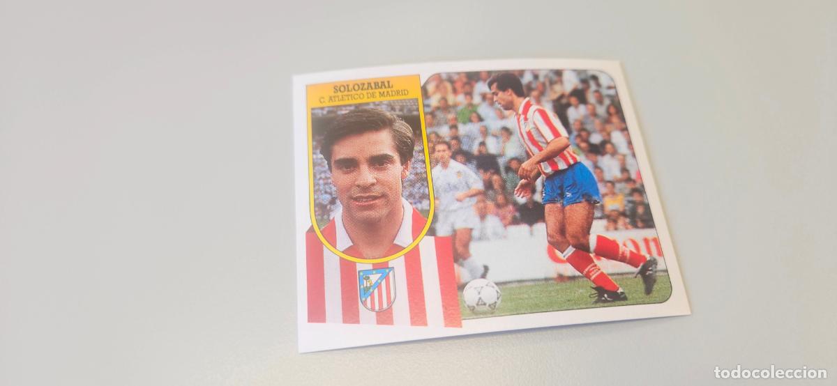 Fu&szlig;ball-Sticker: solozabal atletico de madrid este 1991 1992 91 92 despegado