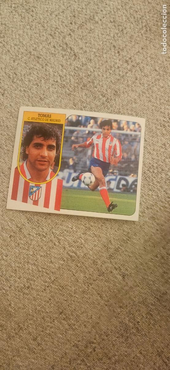 Fu&szlig;ball-Sticker: tomas atletico de madrid este 1991 1992 91 92 despegado