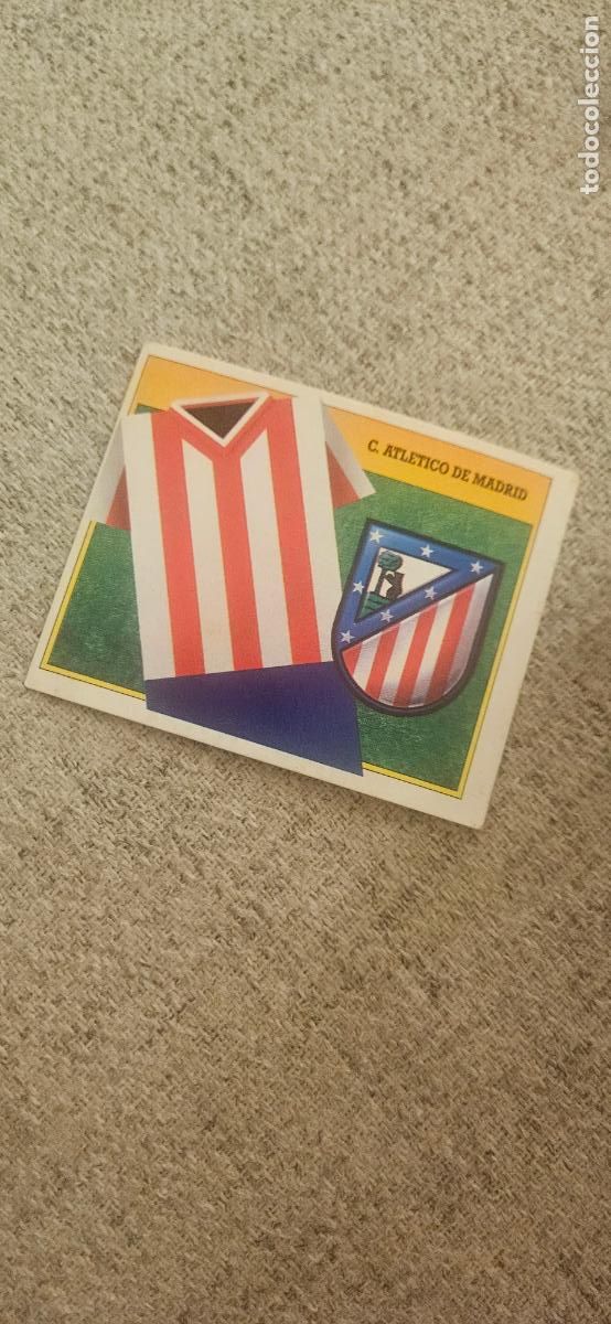 Fu&szlig;ball-Sticker: escudo atletico de madrid este 1991 1992 91 92 despegado
