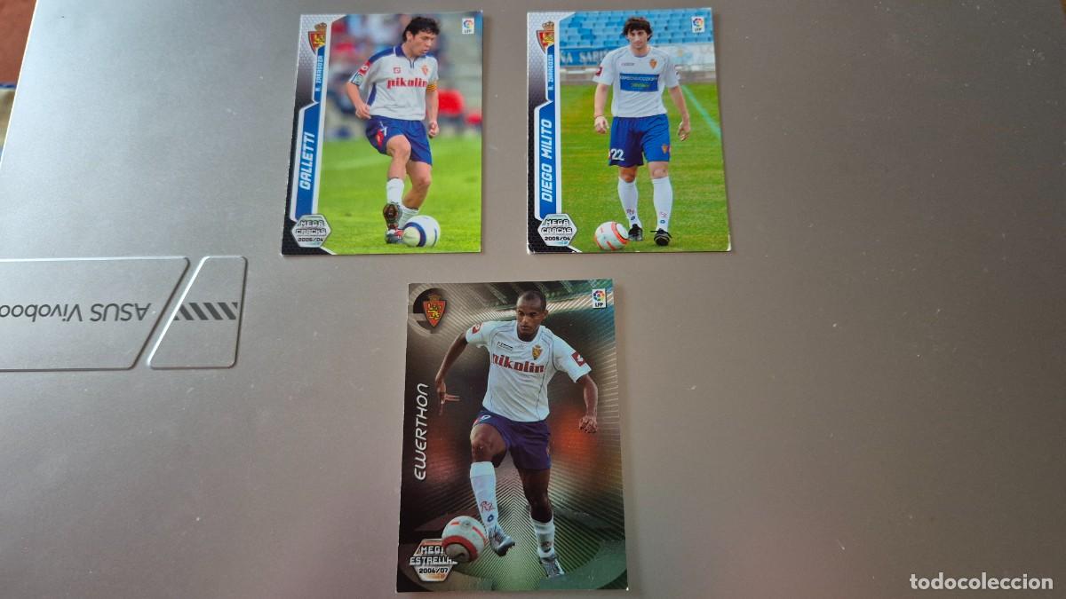 Cromos de f&uacute;tbol: LOTE MEGACRACKS 2005 2006 ZARAGOZA N&ordm; 358, 493. 2006 2007 N&ordm; 380 MEGA ESTRELLAS