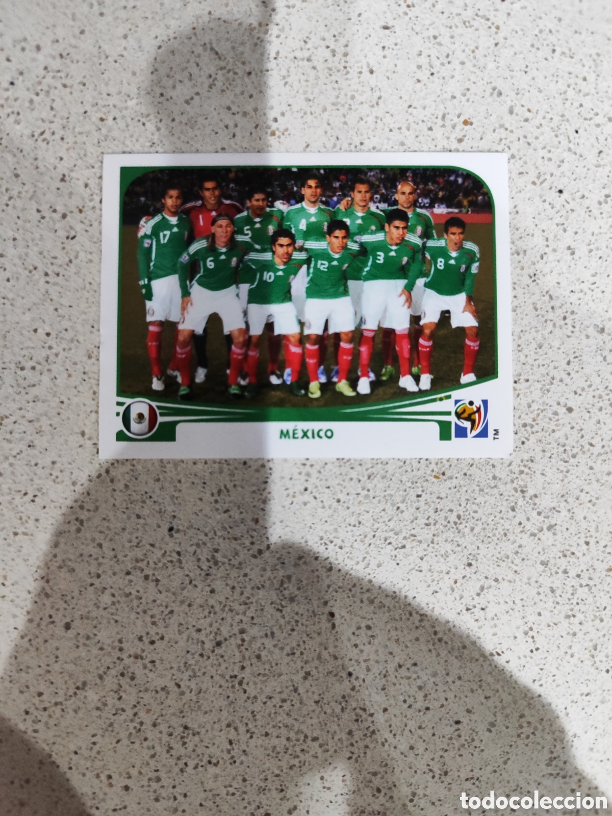 Football Stickers: CROMO N&Uacute;MERO 49 FOTO EQUIPO M&Eacute;XICO. MUNDIAL 2010 SUD&Aacute;FRICA.