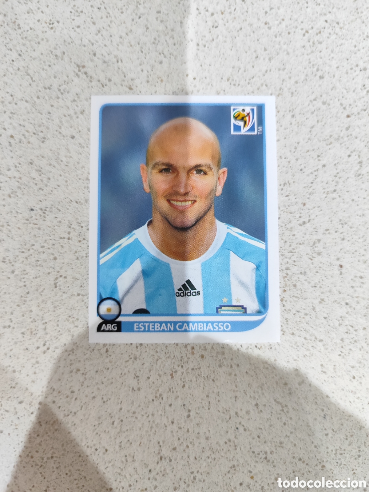 Figurine di Calcio: CROMO N&Uacute;MERO 114 Esteban Cambiasso ARGENTINA. MUNDIAL 2010 SUD&Aacute;FRICA.